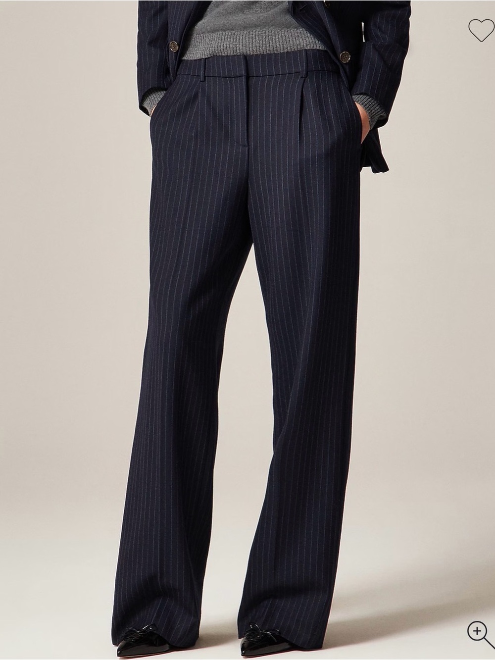 J. Crew Navy Pinstripe Dress Trousers